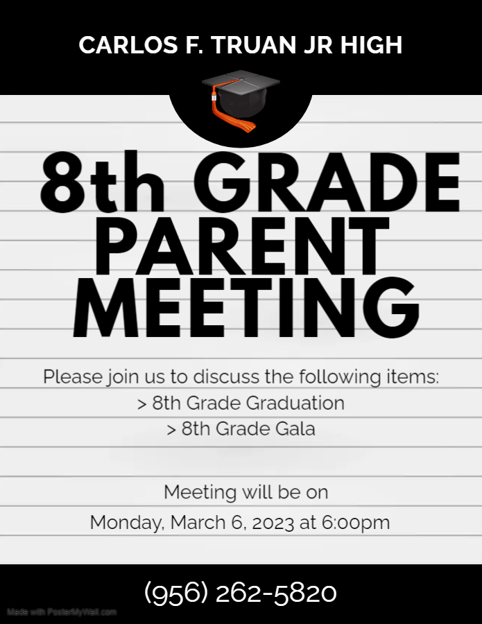 8th Grade Parent Meeting 