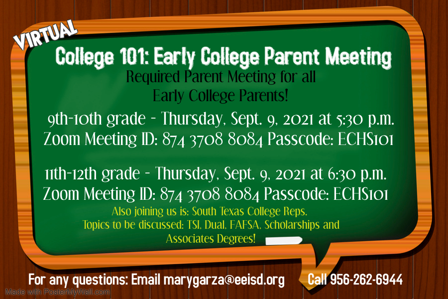 ECHS College 101 Parent Meeting