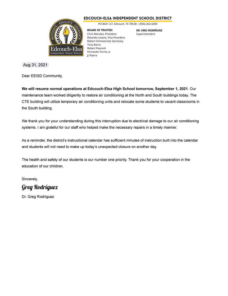 Live Feed EdcouchElsa High School